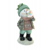 Figura hóember poly 26,5cm LED-es kék