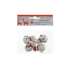 Figura hóember poly 3,5*2,1*2,4cm s/4 fehér/piros