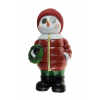 Figura hóember poly 52cm LED-es piros