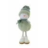 Figura hóember textil 17 cm álló zöld