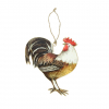 Figura kakas fém 10cm akasztós barna