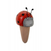 Figura katica kerámia 7*7*17cm piros