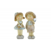 Figura kertész lány/fiú poly 5*4*11cm barna