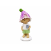 Figura kisfiú poly 4,1*4,1*10,5cm lila/fehér