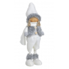 Figura kislány 49cm fehér/szürke
