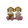 Figura kislány 5*5.5*7.5cm copfos ülő 2féle rózsaszín