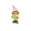 Figura kislány poly 6,5*5,5*12,8cm rózsaszín/zöld