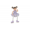 Figura kislány poly 7.5*7*16cm virágos ruhában lógólábú h.lila