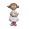 Figura kislány poly 9*7*17.5cm rózsaszín