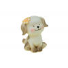 Figura kutya kerámia 9.5*8*12.5cm sárga masnival