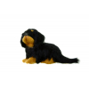 Figura kutya plüss 10*4*6cm fekete