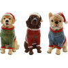 Figura kutya poly 14*20cm pulcsiban 3féle