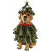 Figura kutya poly 14*24cm fenyőfás zöld/barna