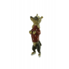 Figura kutya poly 3,5*2,5*10,3 cm akasztós barna