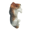 Figura kutya poly Fox Terrier 8cm fehér/barna