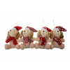 Figura kutya textil sapis 11cm 4féle barna