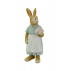 Figura lány poly 5*4.5*13.5cm tojással kék/fehér