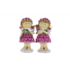 Figura lány poly 6.5*5*13cm 2féle rózsaszín