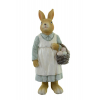 Figura lány poly 8*6*19cm tojással kék/fehér