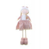 Figura lány textil 40cm rózsaszín
