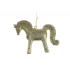 Figura ló poly 7,8*1,8*6cm bronz