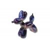 Figura lufi kutya poly 15*6*13.5cm lila