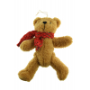 Figura maci plüss 12*19cm sállal barna