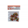 Figura maci poly 2,9*1,7*0,9cm s/4 mikulás ruhában barna/piros