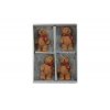 Figura maci poly 3,4cm s/4 barna