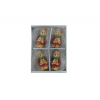 Figura maci poly 3,5cm s/4 piros