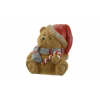 Figura maci poly 9*3,5*11cm nyalókával barna