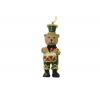 Figura maci poly dobbal 4.5*3.6*9.5cm akasztós barna