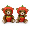 Figura maci poly epres 8.5*7*11.5cm barna/piros