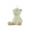 Figura maci porcelán 6.2*5.5*7.5cm fehér