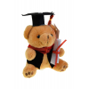 Figura maci texil taláros 10cm barna