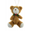 Figura maci textil 12cm barna