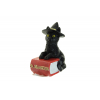 Figura macska poly 6,5cm fekete