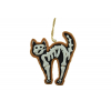 Figura macska poly 9.3cm akasztós fehér
