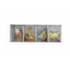 Figura madár poly 3,5cm s/4 színes