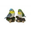 Figura madár poly 8*5.5*8.6cm fatörzsön 2féle