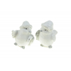 Figura madár sapkában poly 8*5*7cm 2féle fehér