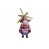 Figura malac fa 9cm piros
