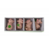 Figura malac poly 4,8cm s/4 rózsaszín
