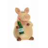 Figura malac poly 7cm rózsaszín