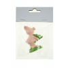 Figura malac poly lóherével 6,7cm rózsaszín