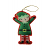 Figura manó filc 9*12cm akasztós zöld/piros