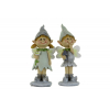 Figura manó fiú/lány poly  4.5*3.6*11cm szürke