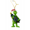 Figura manó poly 9,8cm karácsonyfával zöld