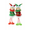 Figura manó textil 20cm 2féle lógólábú piros/zöld