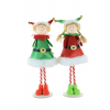Figura manó textil álló 20cm 2féle piros/zöld